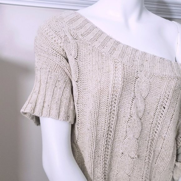 Hollister Rare Off the Shoulder Batwing Sleeve Knit Top- Sandy beige - Picture 3 of 9